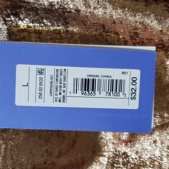 Future Collective Women's Puff Shoulder Long Sleeve Mock Neck Blouse Copper - Picture 12 of 16